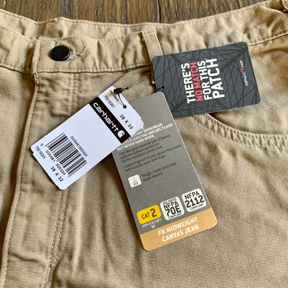 NWT Carhartt FR Midweight Canvas Jean (38 X 32) - Picture 3 of 7